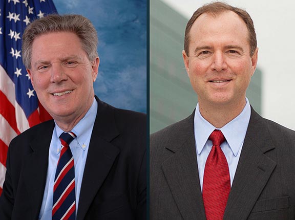 Representatives Frank Pallone (left) and Adam Schiff