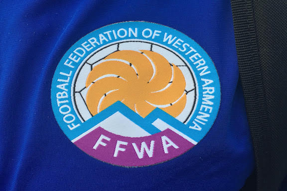 The logo of the Western Armenia team on one of the team jerseys.