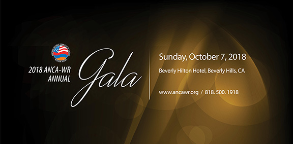 The ANCA-WR's annual Gala is set for October 7