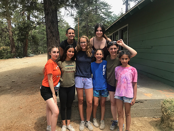 The author, Anaheed Sarkian, with her campers at AYF Camp