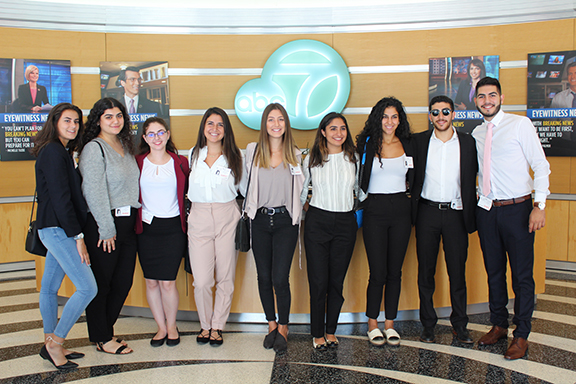 ANCA-WR 2018 summer interns and former interns at ABC7 Studios