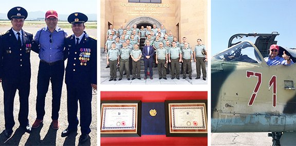 Frank Zerunyan with Armenia's military, law enforcement and civic leaders