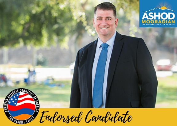 The San Gabriel Valley chapter of the ANCA endorsed Ashot Mooradian for Montebello City Council