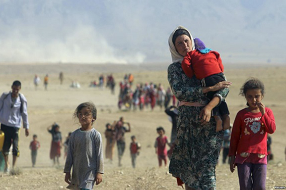 Yezidi refugees displaced by ISIS