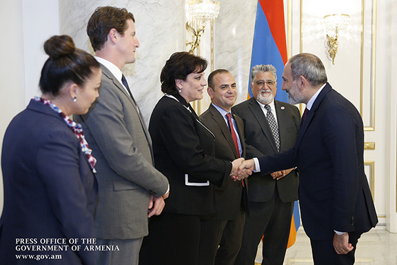 ANC-WR Chairwoman Nora Hovsepain meets with Prime Minister Nikol Pashinyan on Sept. 11 in Yerevan