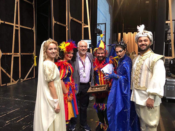 Magic Flute cast: Julietta Aleksanyan-Pamina, Alina Pahlevanyan-Papagena, Constantine Orbelian-General and Artistic Director of the Armenian National Opera, Hasmik Torosyan-Queen of the Night and Liparit Avetisyan