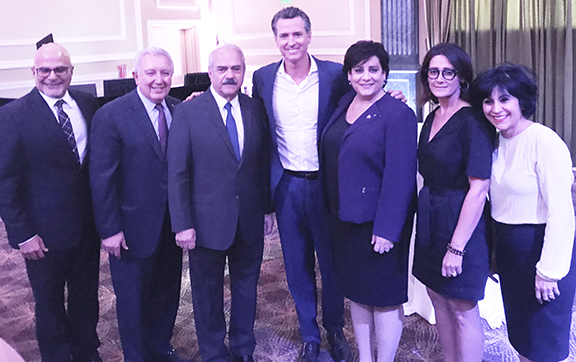 ANCA-WR Board, Advisory Board and ANCA National Board members with gubernatorial candidate Gavin Newsom
