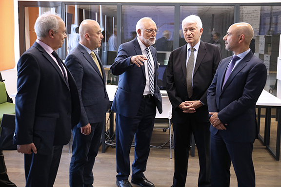 President Dr. Armen Der Kiureghian greets the UCLA delegation.