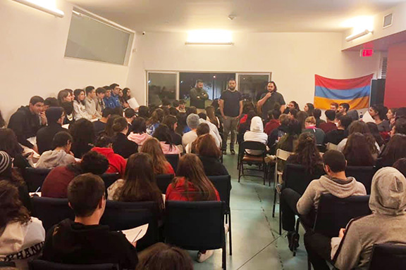 Presenters from left Joseph Kaskanian, Gev Iskajyan and Razmig Sarkissian
