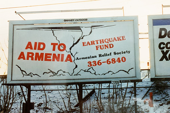 Armenian Relief Society billboards for the were seen across the United States