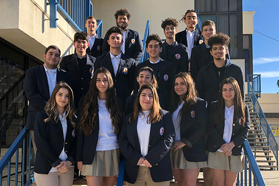 The Ferrahian students who will be traveling to the Hague to take part a Model U.N. summit