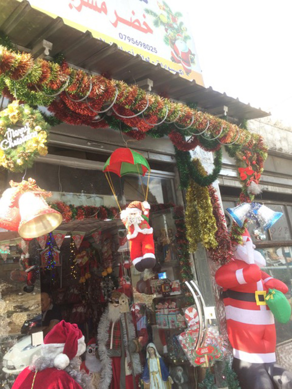 The store selling Christmas decorations in Amman