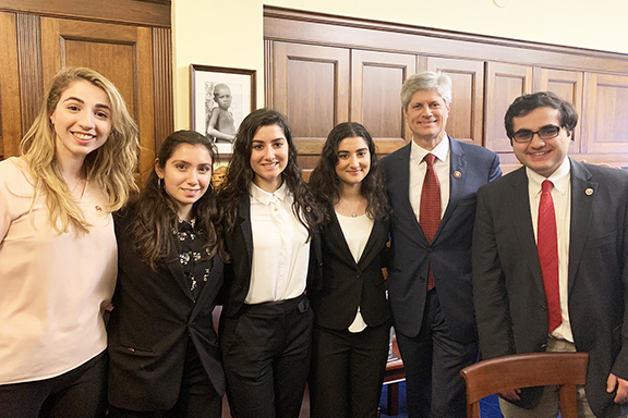 Rep. Jeff Fortenberry (R-NE), a leading advocate of rights of Christians and other minorities in the Middle East, with ANCA activists following the January 3 swearing-in ceremony of the 116th Congress.