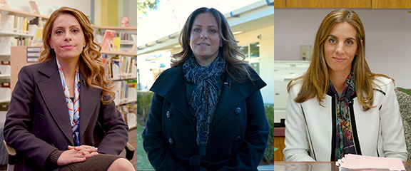 From left: Chamlian principal Dr. Talin Kargodorian, Manoogian-Demirdjian principal Arpi Avenesian and R.D. White principal Lisa Kaprielian