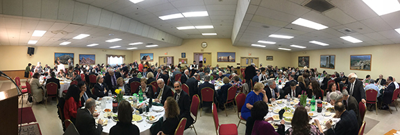Guests fill Derian Hall at Rev. Dr. Vahan Tootikian’s Testimonial Banquet