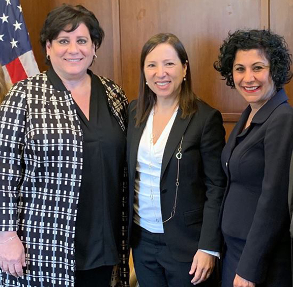 From l to r: ANCA-WR Chair Nora Hovsepian, Esq., Lt. Governor Eleni Kounalakis, ANCA-WR Board Member Anahid Oshagan, Esq.