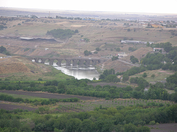An aerial view of Dikranagert, now known as Dyarbakir