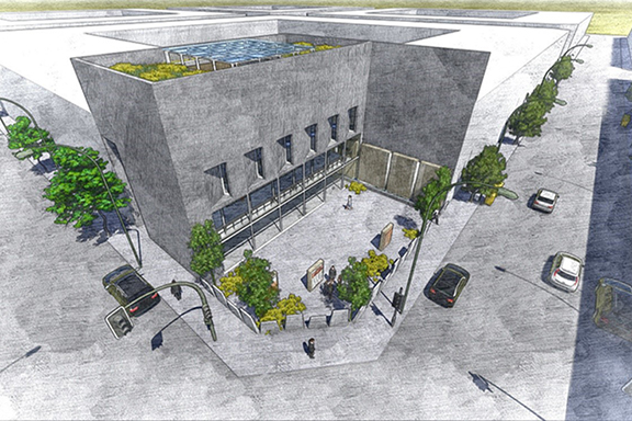 An artist's rendering of the Armenian Genocide Museum in Buenos Aires