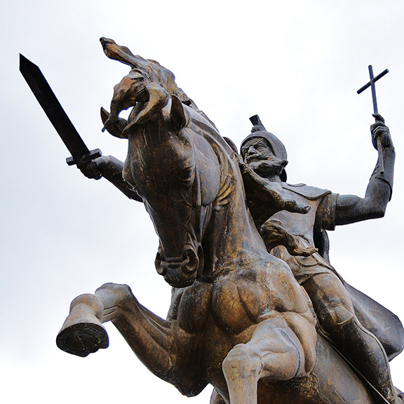 The Vartan Manigonian stature in Gyumri