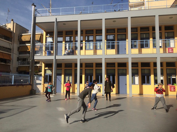 Students at the playground
