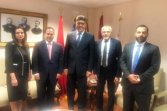 From left: Carmen Ohanian, Dr. Viken Yacoubian, Artak Bshtikyan, Avedik Izmirlian and Razmik Stepanyan