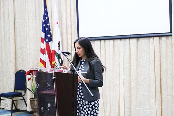 State Representative Mari Manoogian speaking about her path towards politics