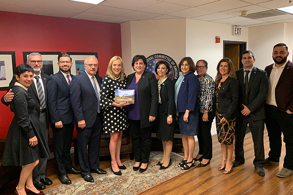 From l to r: ANCA-WR Board Members Anahid Oshagan, Esq., Sako Berberian, ANCA-WR Executive Director Armen Sahakyan, ANCA National Board Member Levon Kirakosyan, Esq., Supervisor Kathryn Barger, ANCA-WR Chair Nora Hovsepian, Kathryn Barger's Chief of Staff Anna Mouradian, ANCA-WR Board Members Lena Bozoyan, Lina Davidian, Esq., Hermineh Pakhanians, Ayk Dikijian, Esq., and Joseph Kaskanian.