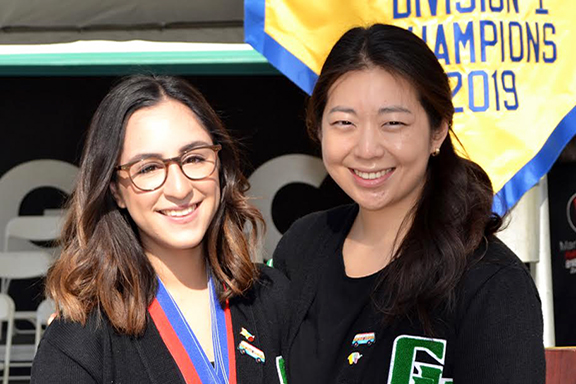 Nicole with her coach Alina Lee