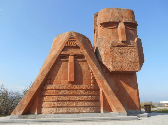 The "We are Our Mountains" monument in Artsakh
