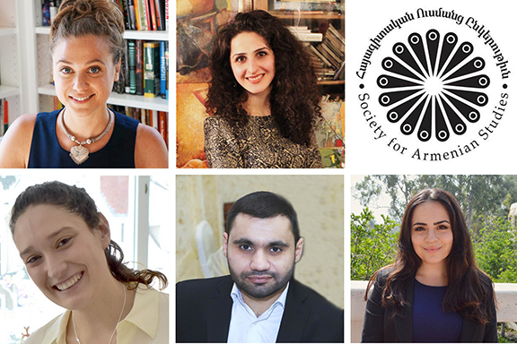 Top left to right: Nora Lessersohn, Ani Yenokyan, Julia Hintlian, Sargis Baldaryan, and Pauline Pechakjian