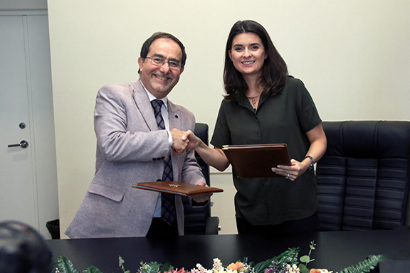 AMAA-Armenia Representative Harout Nercessian and Founder and CEO of Teach For Armenia Larissa Hovhannian