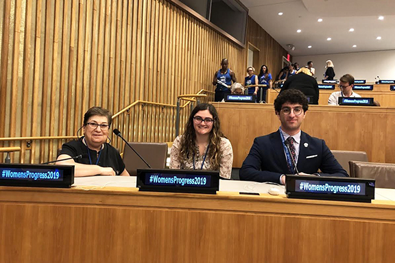 From l to r: Valentine Berberian, Chairperson of the ARS UN Committee, Anoosh Kouyoumdjian, and Alec Mesropian