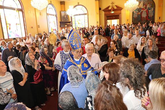 A scene from the celebration of the Feats of Assumption at St. Mary's Armenian Church