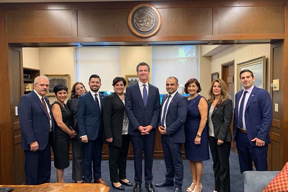 ANCA-WR Board Members and Staff with Governor Gavin Newsom
