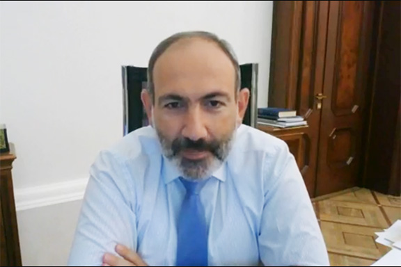Prime Minister Nikol Pashinyan during his Fabook Live chat on August 12