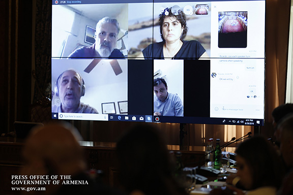 Lydian and ELRAD officials during a Skype meeting with the Armenian government on Thursday