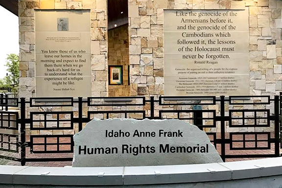 The Armenian Genocide is commemorated as part of the Idaho Anne Frank Human Rights Memorial in Boise, ID. It is one of three commemorative sites in honor of the victims of the Armenian Genocide in Idaho, all on public land, established in cooperation with the Idaho Armenian community and local human rights groups. Photo Credit: Lisa Ruff