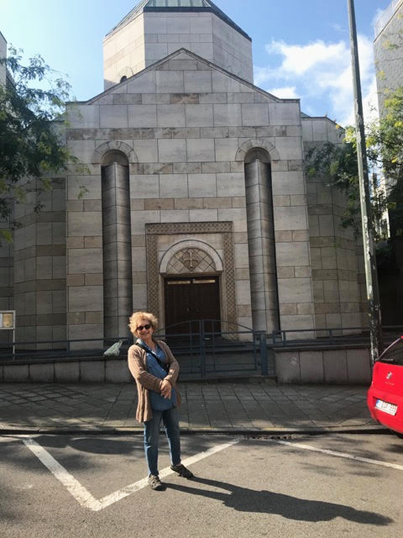 Catherine Yesayan at the Armenian Apostolic Church in Ixelles, Belgium