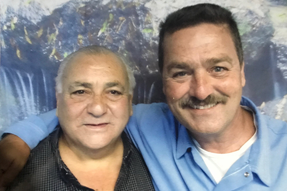 Chaplain and Deacon Rafi Garabedian with Hampig Sassounian