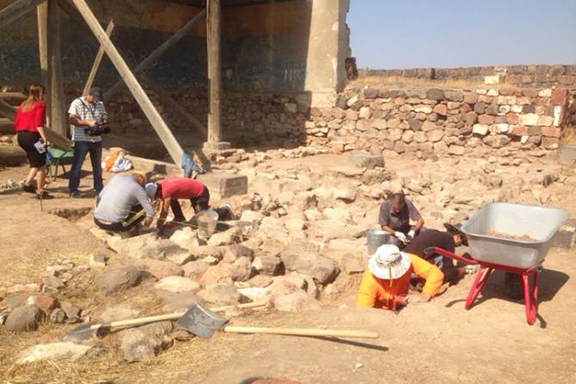 Archaeologists excavating Armenia's Erebuni Fortress