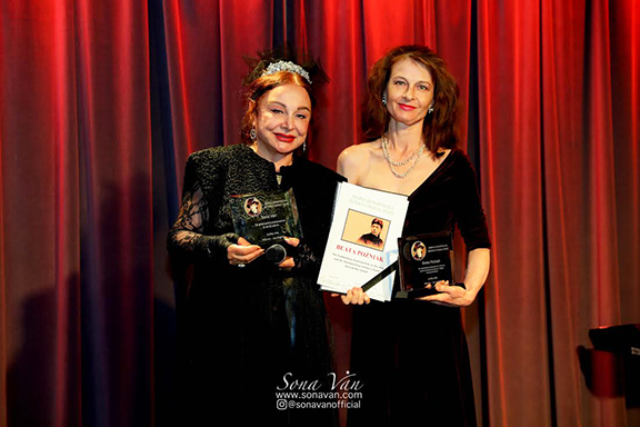 Sona Van (left) with actress Beata Pozniak