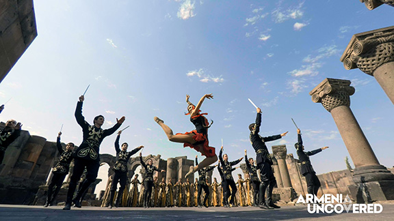 Armenian dancers performing the Sabre Dance, a movement in Aram Khachaturian's "Gayane"