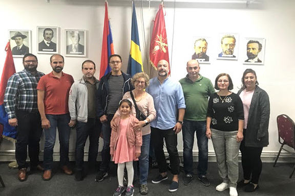 Catherine with the board of Sardarabad Agoump