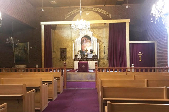 Inside the Södertälje's Armenian church