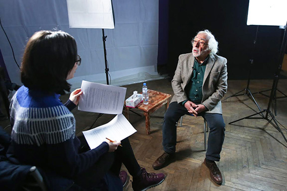 Hagop Avedikian (right) was interviewed for the "Understanding Independence" project