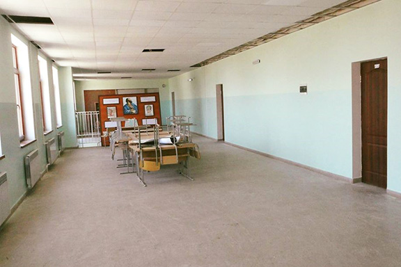 Avetisyan credits his school—Stepanakert’s #9—for having a “profound” impact on him. The school, including all of its classrooms, was renovated by the Hayastan All Armenia Fund in 2018. (Photo: Hayastan All Armenia Fund)