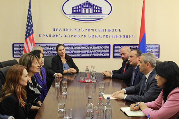 Representatives Jackie Speier and Judy Chu meet with Artsakh Foreign Minister Masis Mayilyan