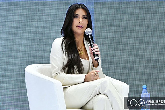 Kim Kardashian West during her WCIT presentation on Oct. 8, 2019