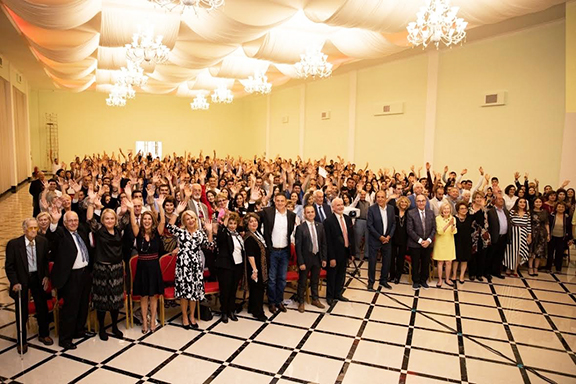 Participants of AEF's 2019 scholarship reception, including scholarship recipients and sponsors