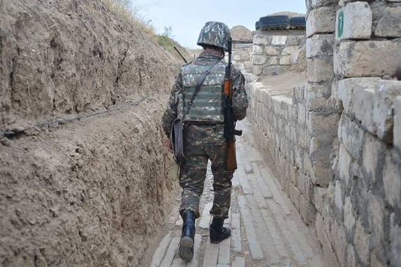 An Artsakh Army soldier